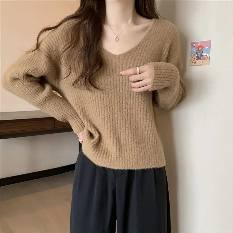 Yasuk Autumn Winter Fashion Casual Women's Slim Loose All-Match Gentle Sloid Pullover Knitted Sweater Retro Girl Soft Warm
Yasuk Autumn Winter Fashion Casual Women's Slim Loose All-Match Gentle Sloid Pullover Knitted Sweater Retro Girl Soft Warm