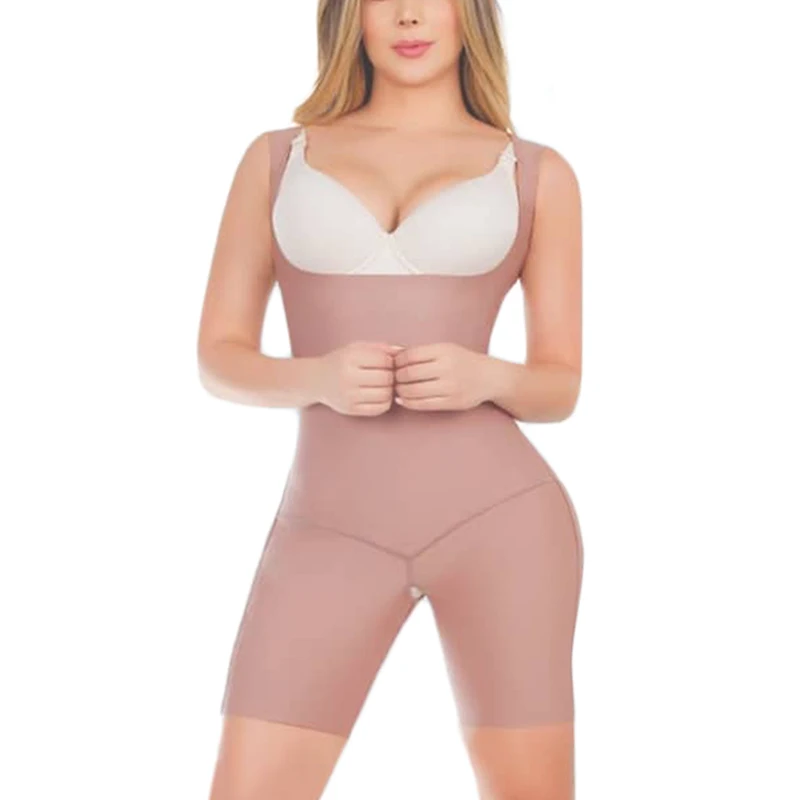 

High Compression Postpartum Corset Waist Trainer Body Shaper Open Breasted Button Up Shapewear Tummy Control Push Up Shapewear