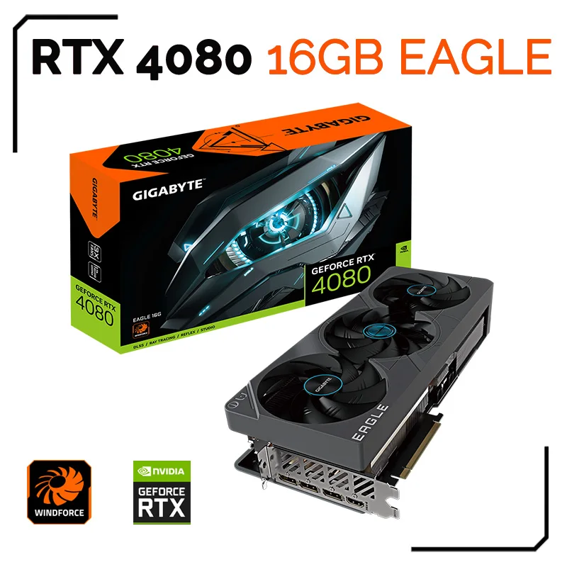 Gigabyte GeForce RTX 4080 16GB EAGLE Graphics GDDR6X 22400MHz RTX 4080 Video Card 4080 256bit PCI Express 4.0 16X NVIDIA 4080
Gigabyte GeForce RTX 4080 16GB EAGLE Graphics GDDR6X 22400MHz RTX 4080 Video Card 4080 256bit PCI Express 4.0 16X NVIDIA 4080