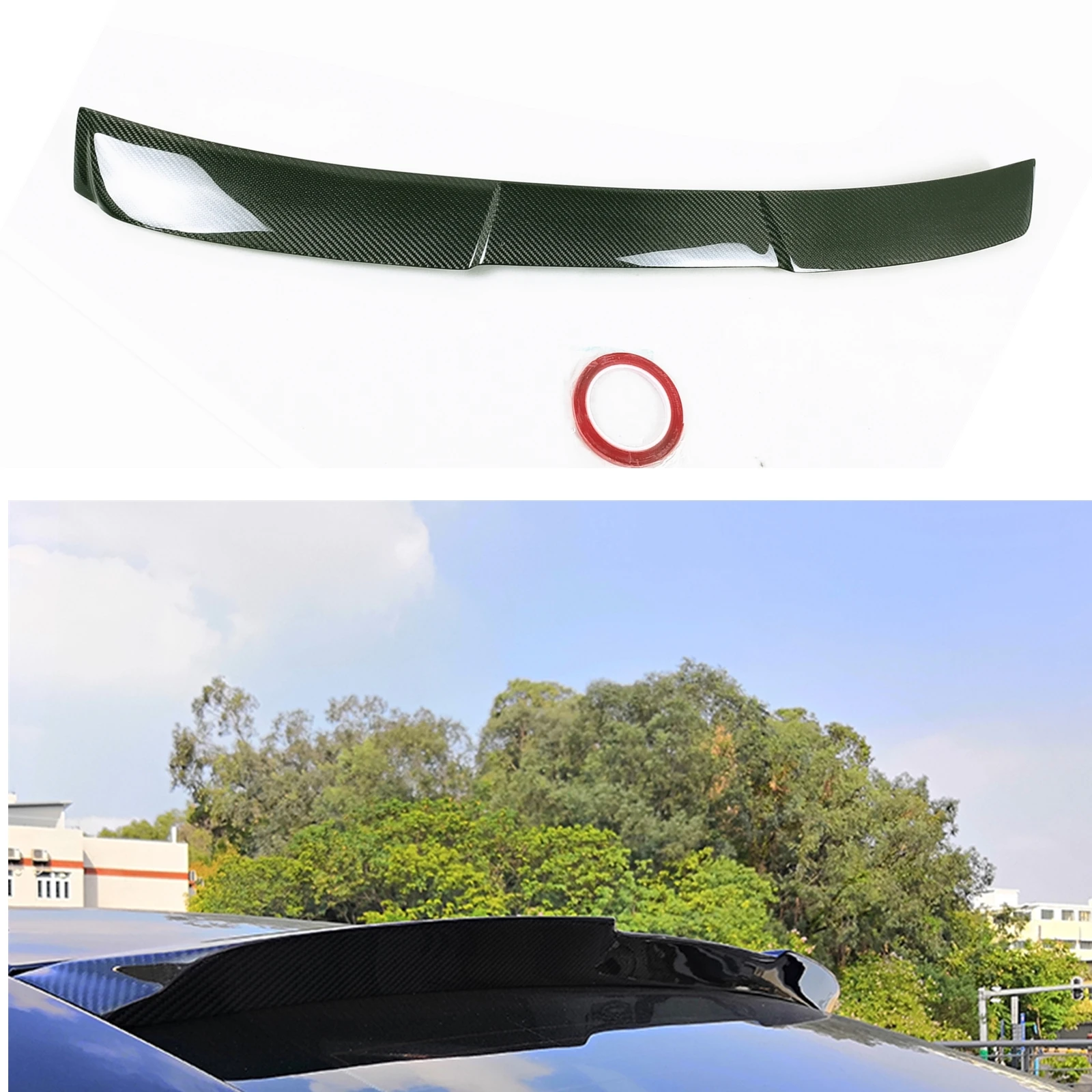 

Rear Roof Spoiler Wing For Nissan Altima 2016-2018 Carbon Fiber Car Trunk Lid Window Upper Splitter Lip Dome Flap Trim Body Kit
