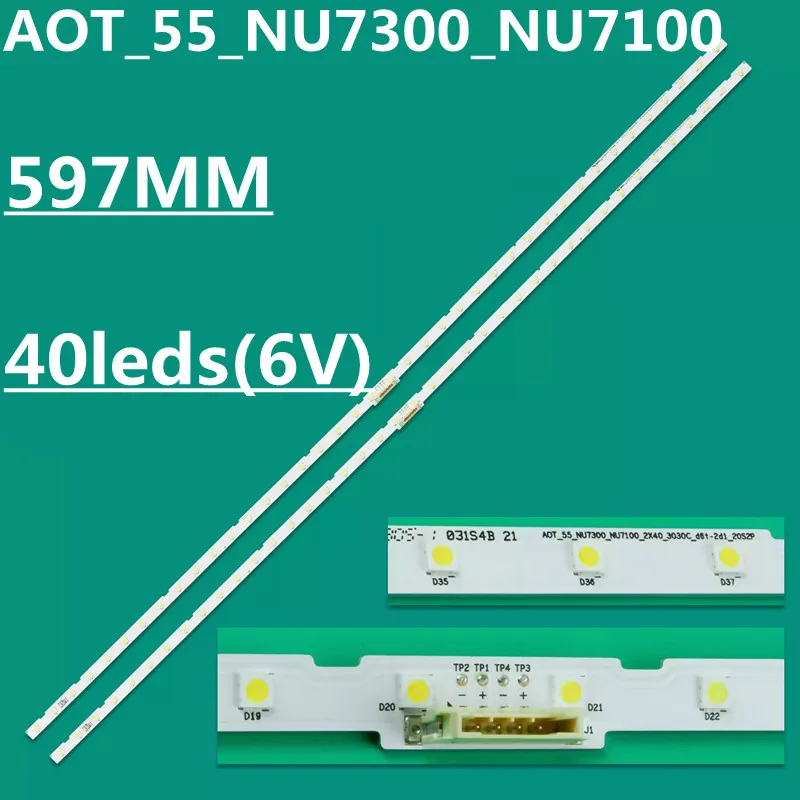 

Светодиодная лента для UE55NU7372, UE55NU7375, UE55NU7500, UE55NU7502 AOT_55_NU7300_NU7100_2X40_3030C_d6t-2d1_20S2P STS550AU9, 50 шт.