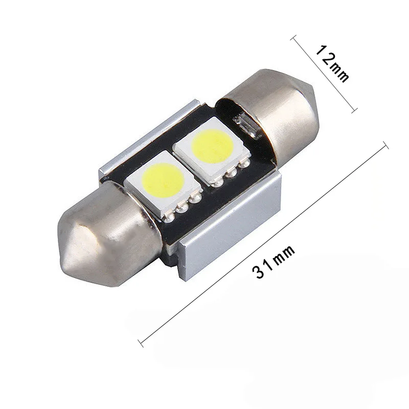 100 шт. гирлянда canbus 2 SMD 5050 LED CANBUS 31 мм Автомобильный номерной знак освещение для багажа 12 В постоянного тока
100 шт. гирлянда canbus 2 SMD 5050 LED CANBUS 31 мм Автомобильный номерной знак освещение для багажа 12 В постоянного тока