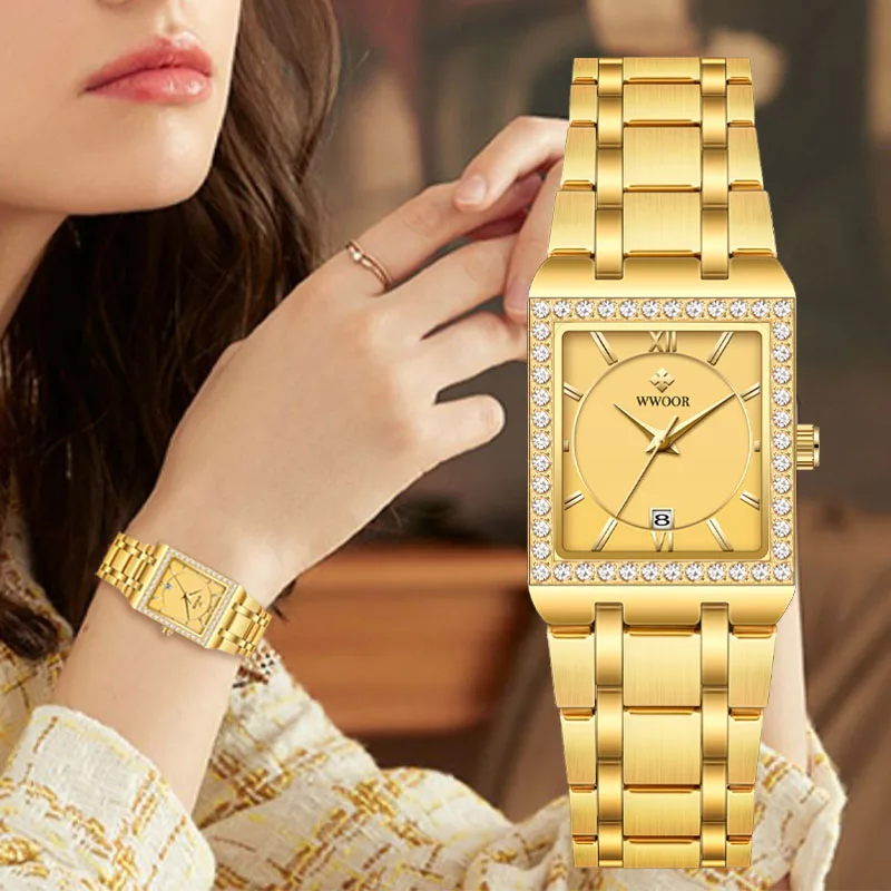 WWOOR Fashion Quartz Watch Female Luxury Elegant Clock Waterproof Steel Band Creative Diamond Women Watches Montre Femme Ladies
WWOOR Fashion Quartz Watch Female Luxury Elegant Clock Waterproof Steel Band Creative Diamond Women Watches Montre Femme Ladies