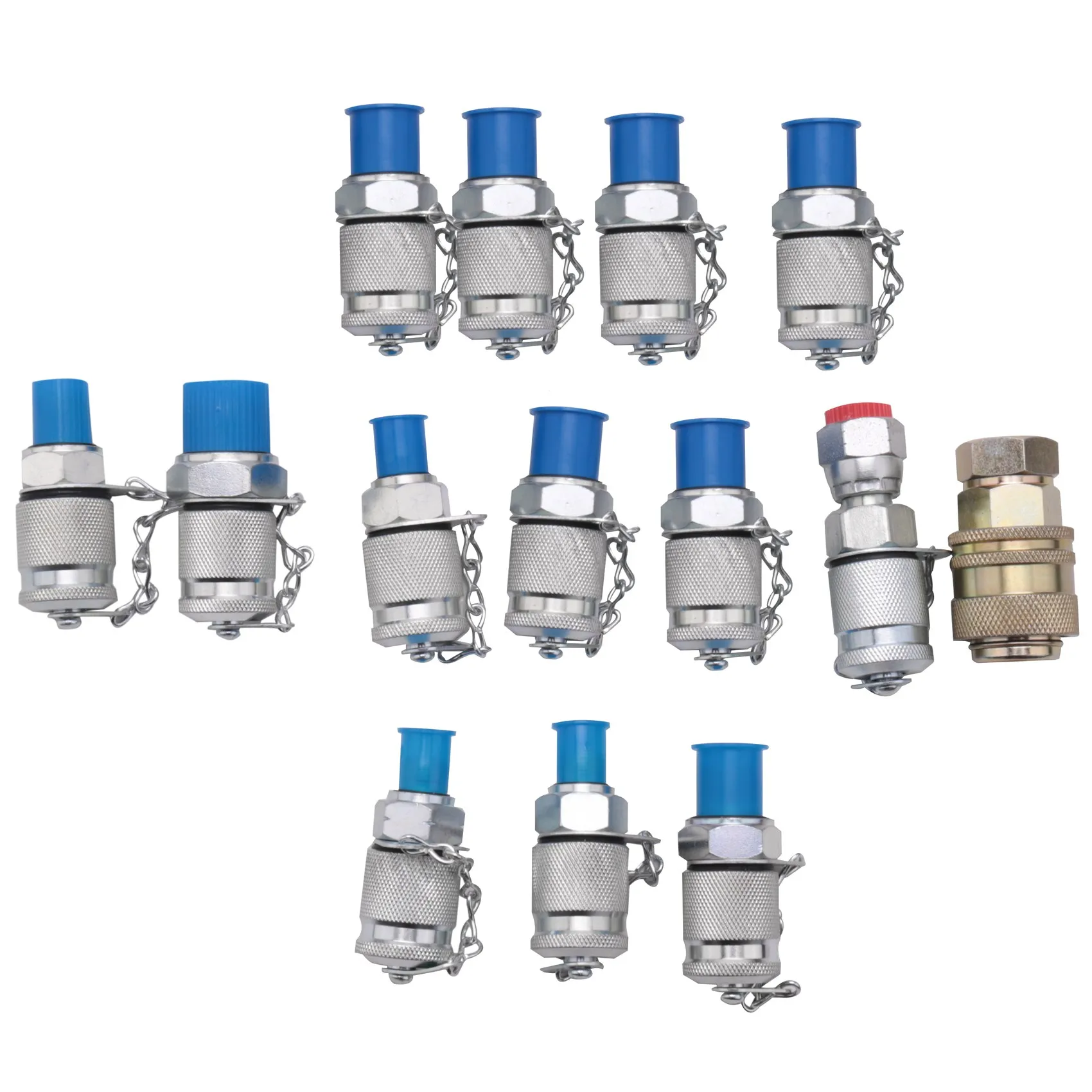 14Pcs Hydraulic Pressure Test Point Testing Coupling Adapter Set for Hydraulic System Kit
14Pcs Hydraulic Pressure Test Point Testing Coupling Adapter Set for Hydraulic System Kit