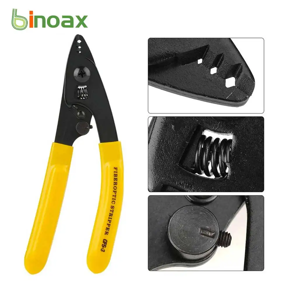 Binoax CFS-3 Three-port Optical Fiber Stripping Plier Cutter Tools Optical Fiber Stripping Plier
Binoax CFS-3 Three-port Optical Fiber Stripping Plier Cutter Tools Optical Fiber Stripping Plier