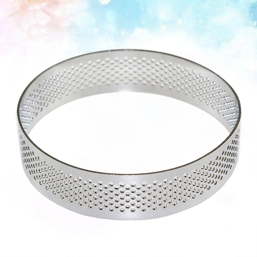 

English Muffins Stainless Steel Tart Ring Perforated Cake Mousse Ring Round Cake Mould Dessert Ring Home Food Making Tool