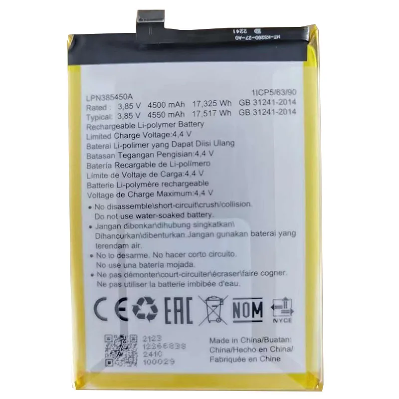 Аккумулятор LPN385450A 4550 мАч для Hisense LPN385450A
Аккумулятор LPN385450A 4550 мАч для Hisense LPN385450A