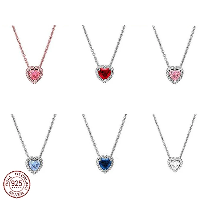 925 Sterling Silver Classic Colored Zircon Series Love Necklace Fit Original Design Jewelry Ladies DIY Gift for friend
925 Sterling Silver Classic Colored Zircon Series Love Necklace Fit Original Design Jewelry Ladies DIY Gift for friend