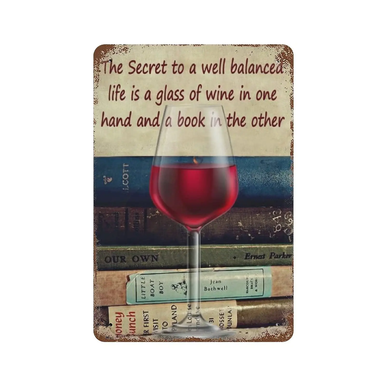 Dreacoss Metal tin Sign,Retro Style, Novelty Poster,Iron Painting,Secret to Well Balanced Life is Wine and Book Tin Sign ,Wall D
Dreacoss Metal tin Sign,Retro Style, Novelty Poster,Iron Painting,Secret to Well Balanced Life is Wine and Book Tin Sign ,Wall D