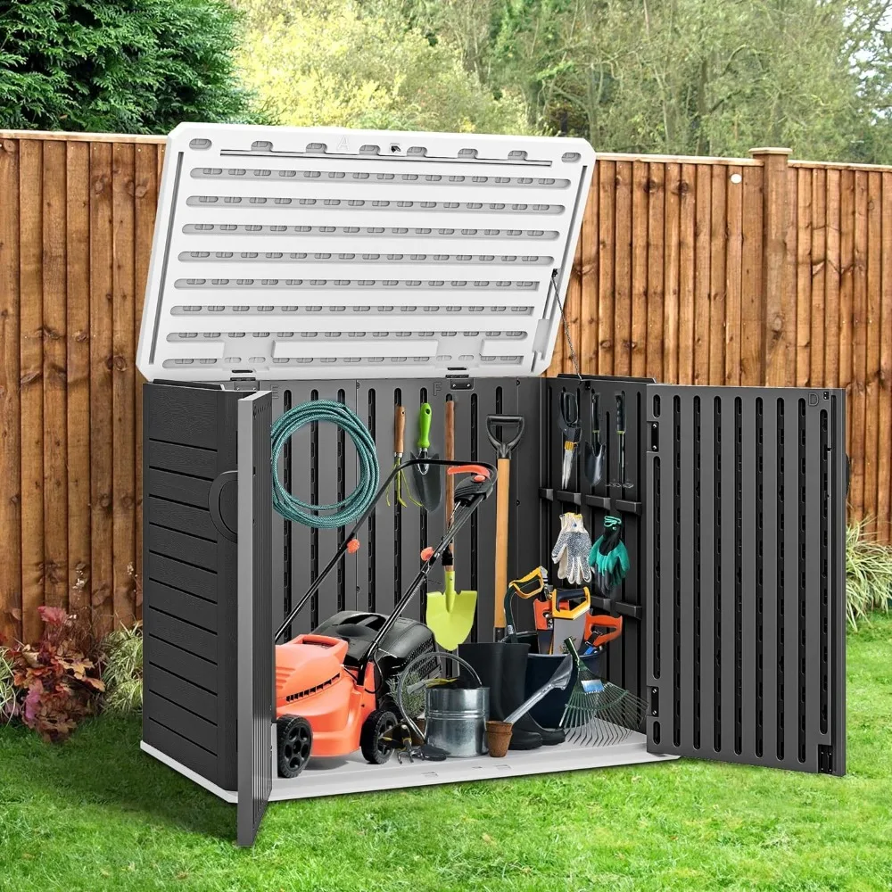 Outdoor Resin Storage Sheds, 39 in Height Lockable Waterproof Horizontal Shed w/o Shelf,Easy to Assemble Shed Storage
Outdoor Resin Storage Sheds, 39 in Height Lockable Waterproof Horizontal Shed w/o Shelf,Easy to Assemble Shed Storage