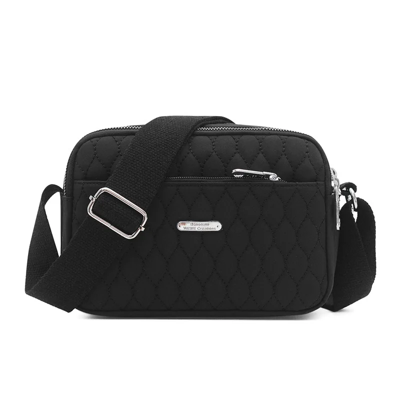 

Bolso de hombro de nailon multifunción para mujer, bolsa cuadrada pequeña, de viaje portátil bandolera, bolso de compras