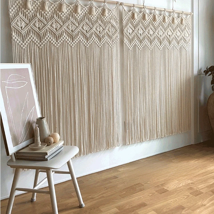 Wedding Macrame Tapestry Curtain - Handwoven Boho Wall Hanging & Door Decor 9 Sd060dd2136c44362b00ce228d9a33e99q