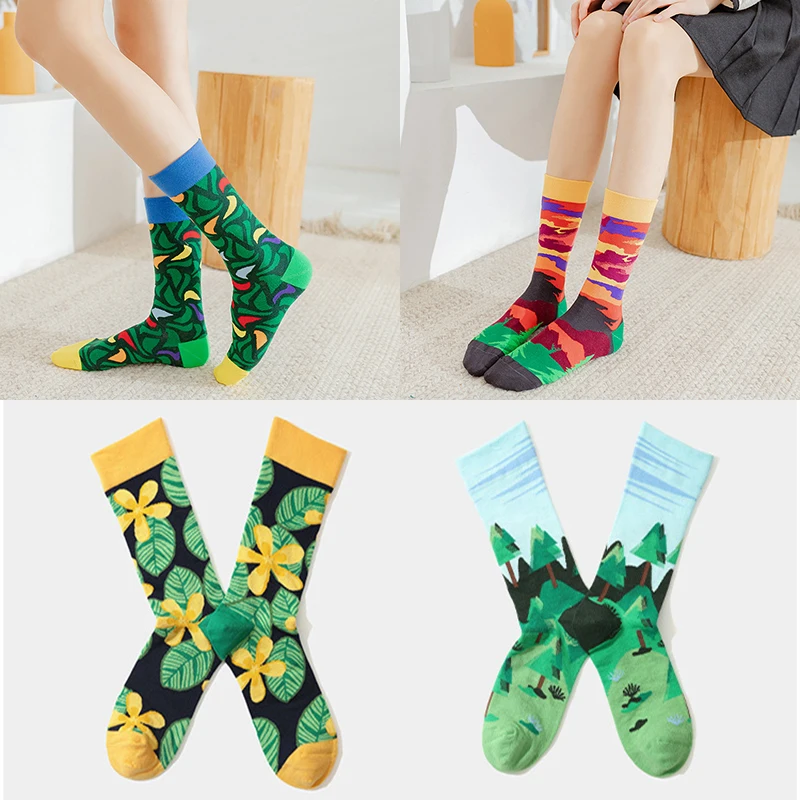 Tide brand jacquard mid-tube couple cotton socks women's fashion casual net red cartoon socks
Tide brand jacquard mid-tube couple cotton socks women's fashion casual net red cartoon socks