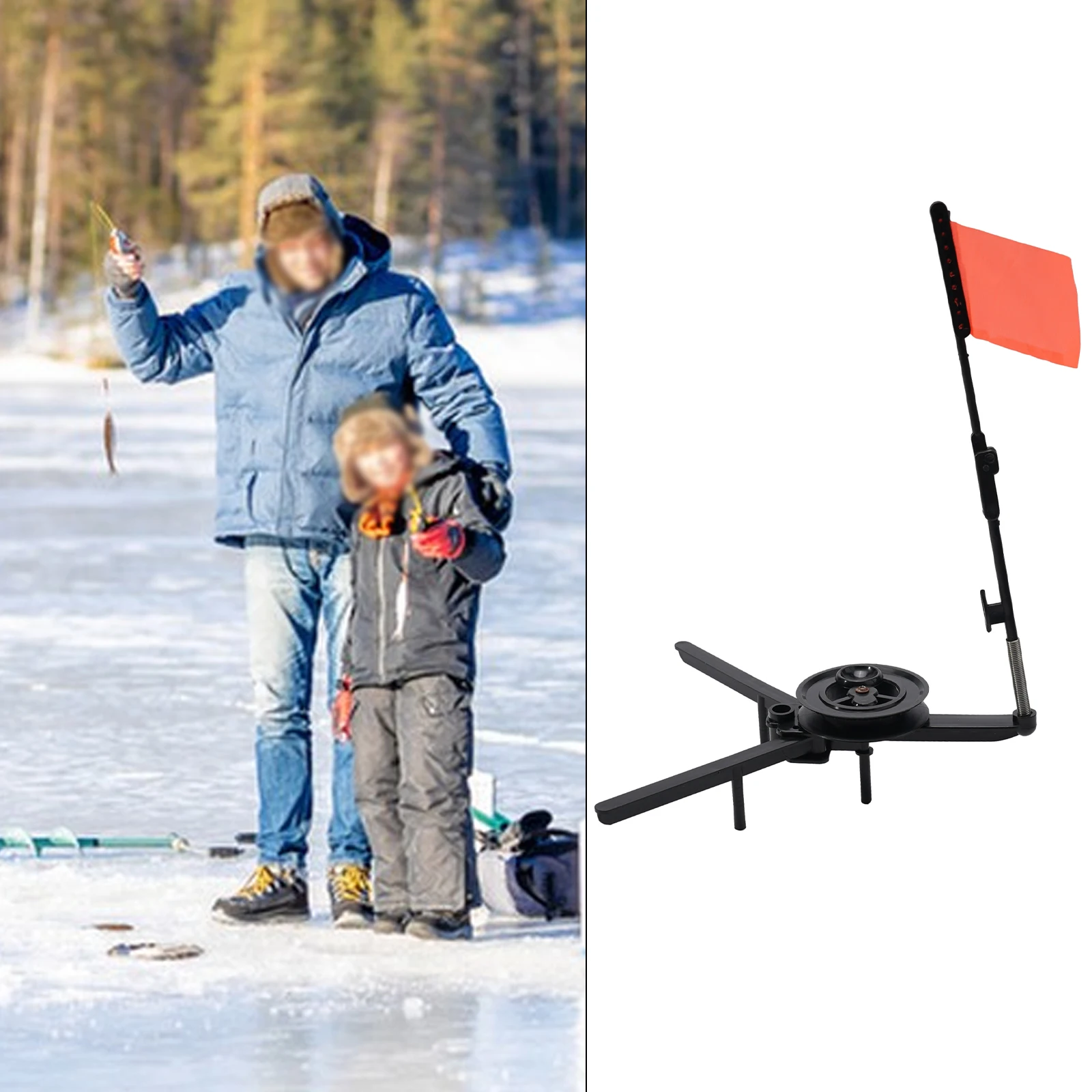 Practical Winter Ice Fishing Rod Tip Up with Flag Marker Lightweight Indicator Equipment for Ice Fishing Lovers
Practical Winter Ice Fishing Rod Tip Up with Flag Marker Lightweight Indicator Equipment for Ice Fishing Lovers