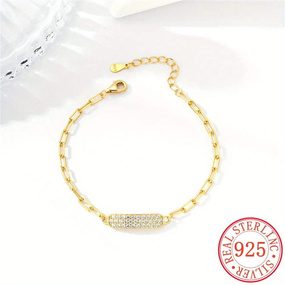 1 Piece European and American Ins Simple Temperamental All-Match S925 Sterling Silver Micro Inlaid Zircon Bracelet
1 Piece European and American Ins Simple Temperamental All-Match S925 Sterling Silver Micro Inlaid Zircon Bracelet