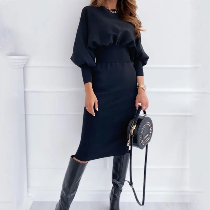 2024 Fall Women Vintage Dress Elegant Women Solid Color Bodycon Slim Party Dress V Neck Lantern Sleeve Ribbing Winter Midi Dress
2024 Fall Women Vintage Dress Elegant Women Solid Color Bodycon Slim Party Dress V Neck Lantern Sleeve Ribbing Winter Midi Dress