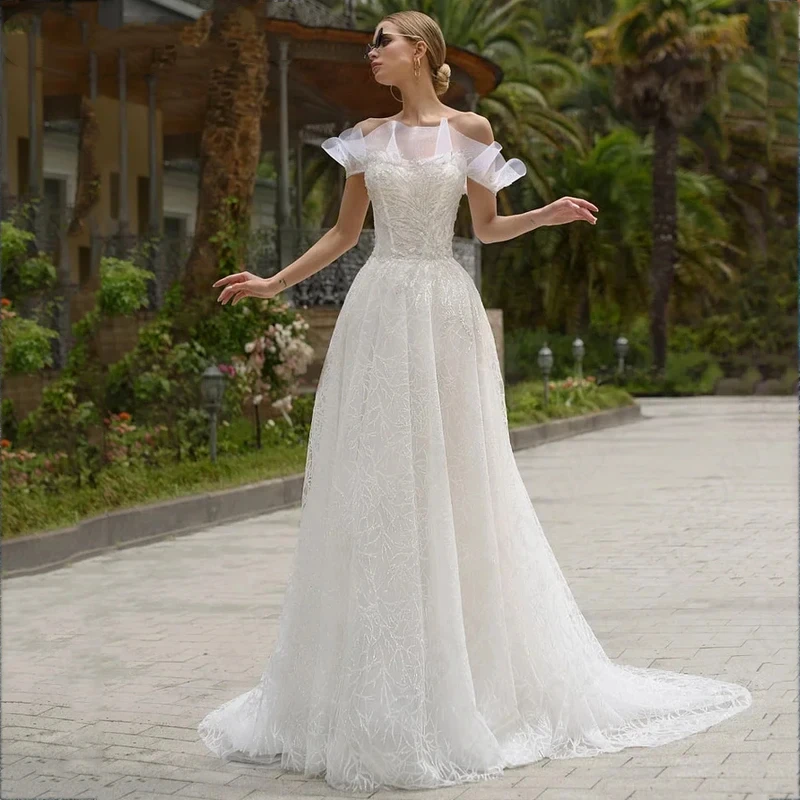 Sexy gorgeous A-line tulle applique backless Beach photography lace puff sleeve custom bridal wedding dress Vestidos de novia
Sexy gorgeous A-line tulle applique backless Beach photography lace puff sleeve custom bridal wedding dress Vestidos de novia