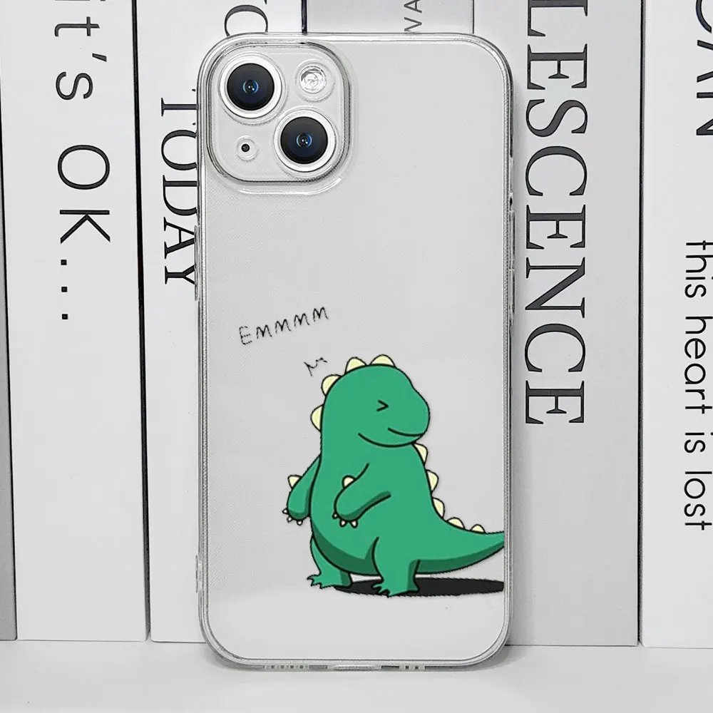 Cute Green Pink Dinosaur Couple Clear Phone Case for IPhone 13 12 11 14 15 16 Pro MAX XS X SE2 7 8 Plus Soft Paired Cover Fundas Cute Green Pink Dinosaur Couple Clear Phone Case for IPhone 13 12 11 14 15 16 Pro MAX XS X SE2 7 8 Plus Soft Paired Cover Fundas