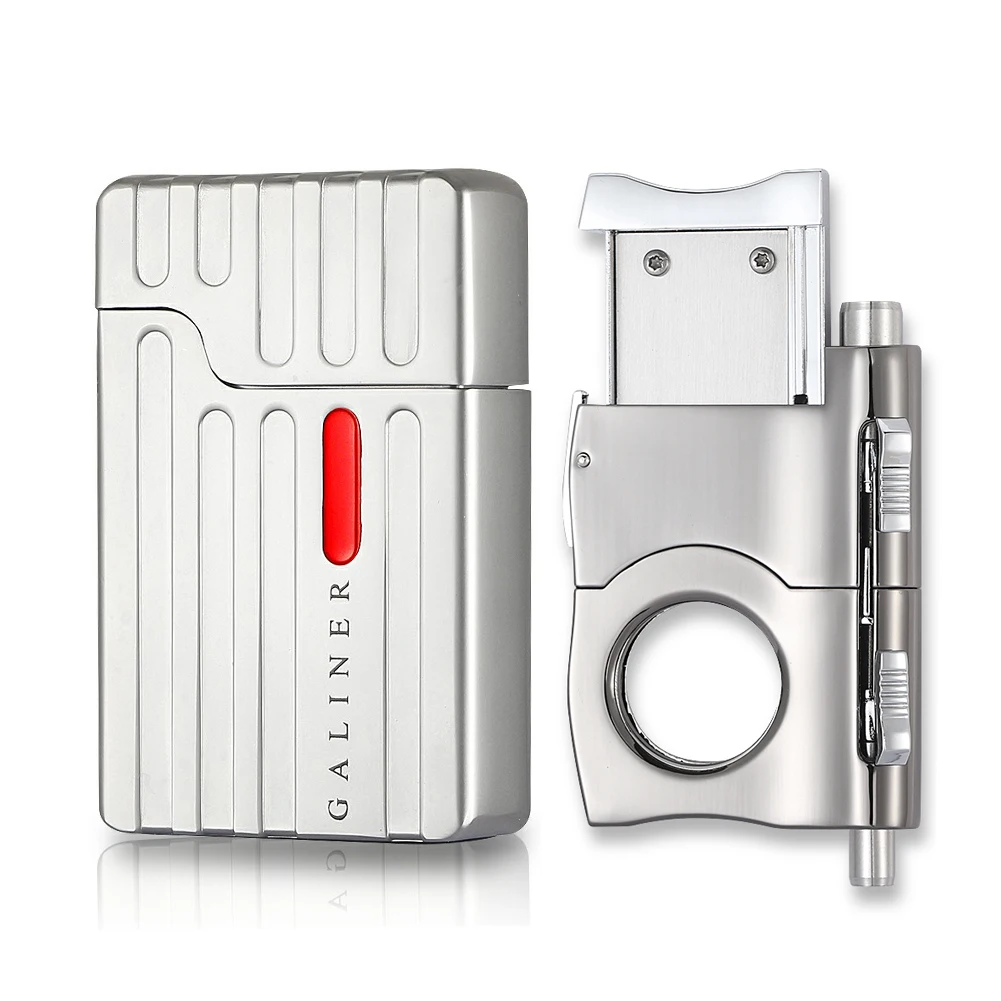 GALINER Cigar Lighter Cutter Set Smoking Accessories Luxury Windproof Butane Gas Torch Lighter Puro Cutter With Punch
GALINER Cigar Lighter Cutter Set Smoking Accessories Luxury Windproof Butane Gas Torch Lighter Puro Cutter With Punch