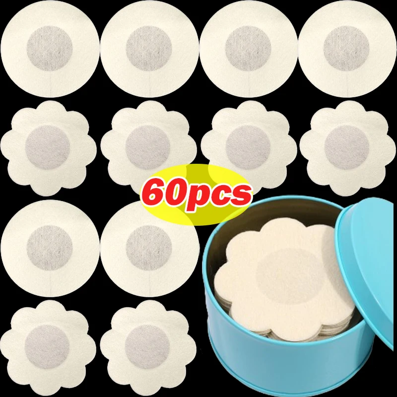 

10/60PCS Nipple Cover Stickers Women Breast Lift Tape Pasties Invisible Self-Adhesive Disposable Bra Padding Chest Paste Patch