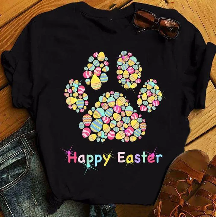 Happy Easter Eggs Dog Paw Print Women T Shirt Short Sleeve O Neck Loose Women Tshirt Ladies Tee Shirt Tops Camisetas Mujer
Happy Easter Eggs Dog Paw Print Women T Shirt Short Sleeve O Neck Loose Women Tshirt Ladies Tee Shirt Tops Camisetas Mujer