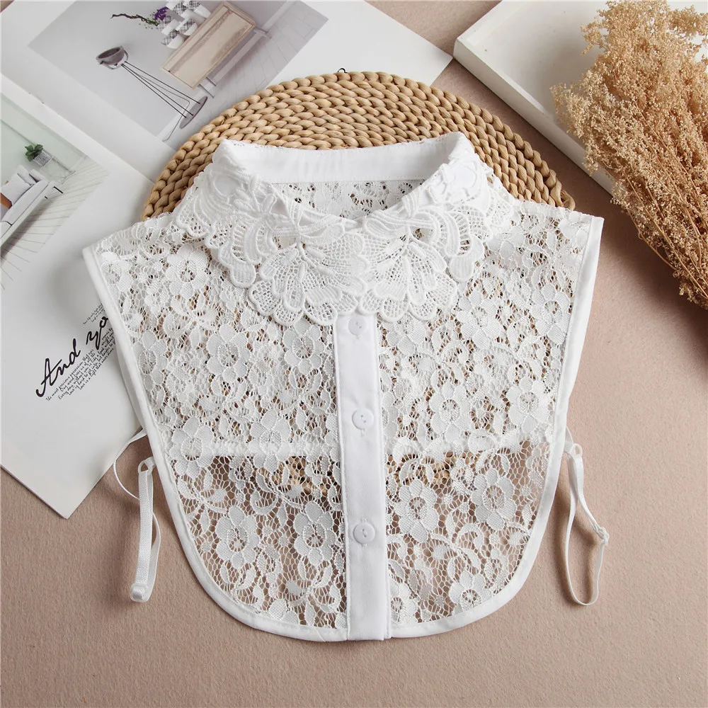 Women Lace Hollow Out Detachable Collar Removalbe Blouse Half Shirt Women Fake Collar Faux Cols False Collar Accessories
Women Lace Hollow Out Detachable Collar Removalbe Blouse Half Shirt Women Fake Collar Faux Cols False Collar Accessories