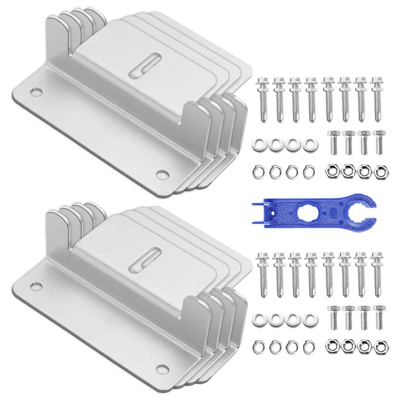 8Pcs Solar Panel Mounting Z Brackets with Nuts and Bolts for RV Camper Boat Wall and Other Off Gird Roof Installation
8Pcs Solar Panel Mounting Z Brackets with Nuts and Bolts for RV Camper Boat Wall and Other Off Gird Roof Installation
