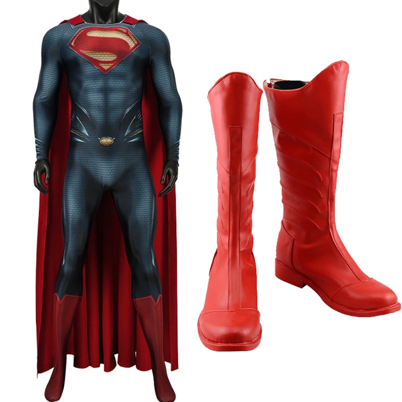 Adult Men Halloween Costume Role Playing Printed Bodysuit With Cape Steel Superhero Clark Cosplay Red Boots
Adult Men Halloween Costume Role Playing Printed Bodysuit With Cape Steel Superhero Clark Cosplay Red Boots
