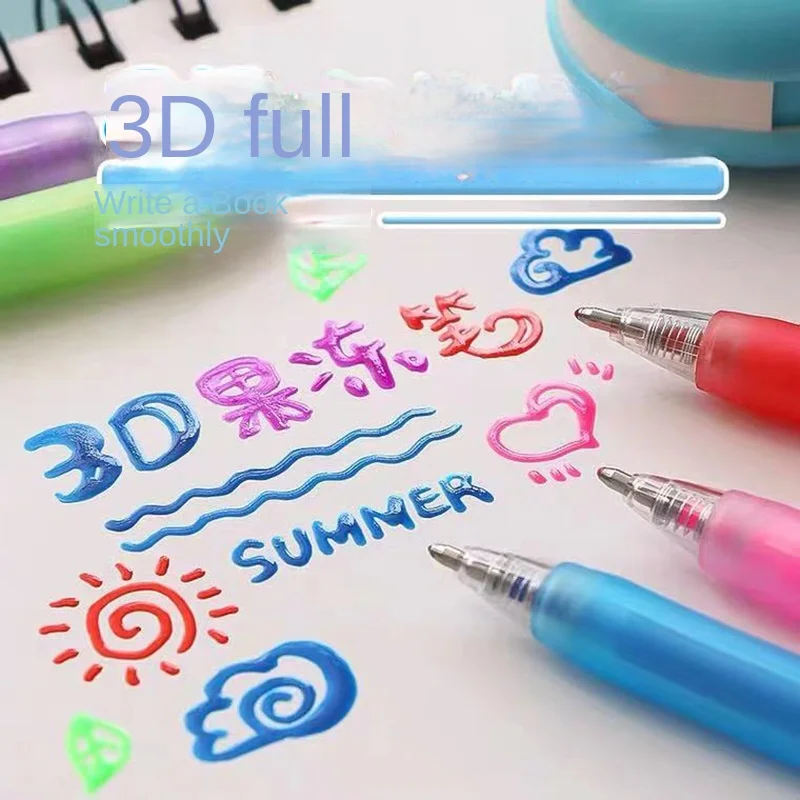 12pcs 3D Jelly Pen Color Gel Pen Student Cute Pen DIY Multi-color Painting Pen Graffiti Ceramic Metal Glass Nail Pen stationery
12pcs 3D Jelly Pen Color Gel Pen Student Cute Pen DIY Multi-color Painting Pen Graffiti Ceramic Metal Glass Nail Pen stationery