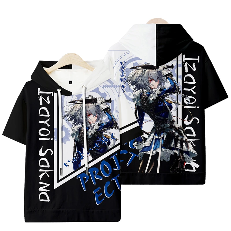 Anime TouHou Project 3D Print Oversized T Shirt Izayoi Sakuya Cosplay Short Sleeve Hooded T-shirt Casual Loose Pullover Tops
Anime TouHou Project 3D Print Oversized T Shirt Izayoi Sakuya Cosplay Short Sleeve Hooded T-shirt Casual Loose Pullover Tops