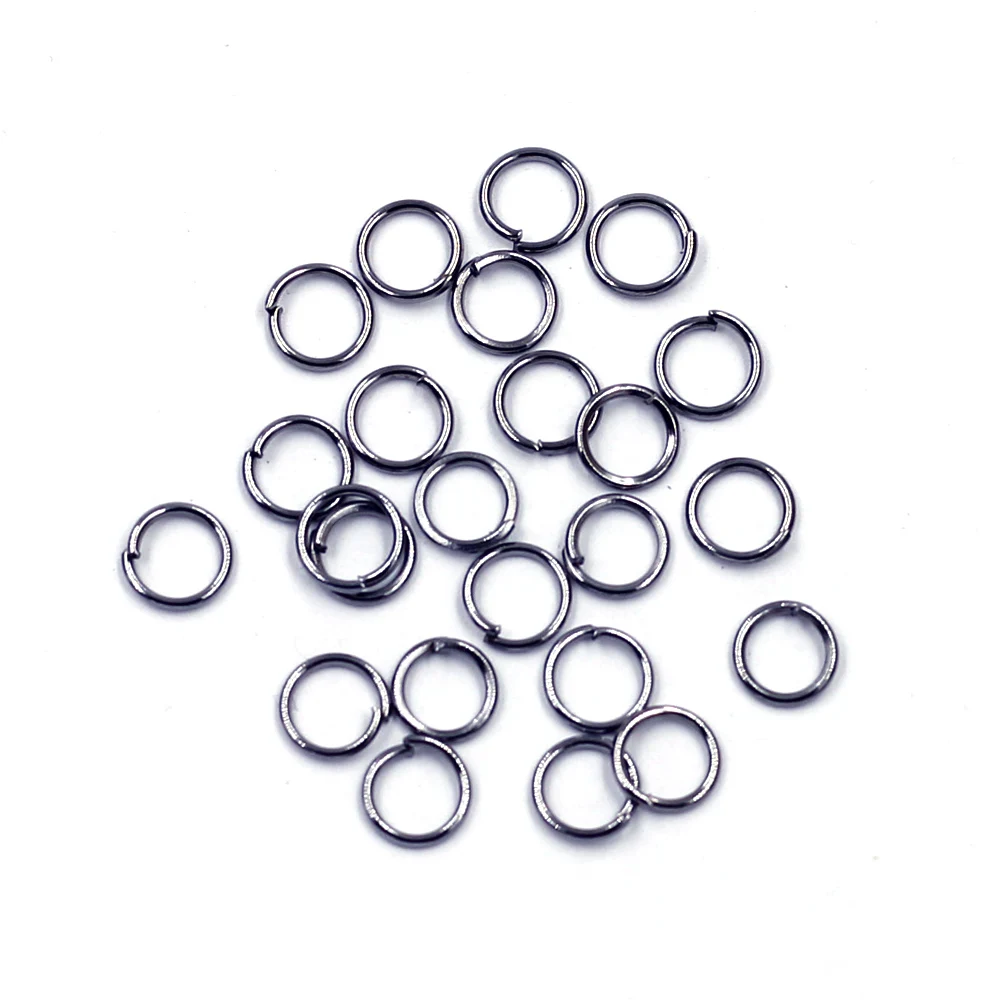 

500Pcs Open Jump Rings Alloy Metal Round Gunmetal For Charms Bracelets Fashion Jewelry DIY Finding 6x0.7mm