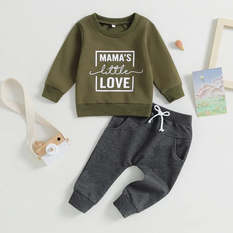 Newborn Baby Boy Pant Sets 2 Piece Tracksuit Spring Autumn Clothes Letter Long Sleeve Sweatshirt and Elastic Pants Baby Items
Newborn Baby Boy Pant Sets 2 Piece Tracksuit Spring Autumn Clothes Letter Long Sleeve Sweatshirt and Elastic Pants Baby Items