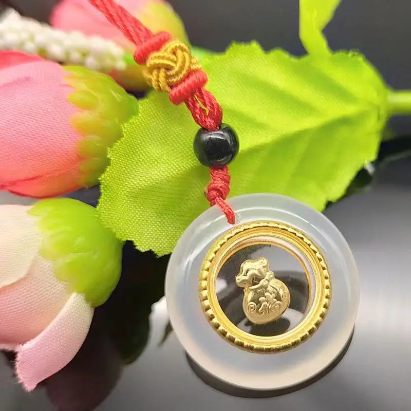 Gold and Jade Lucky Bag Pendant Gift Chalcedony Ping An Buckle Necklace Money Bag Chain Children's Baby Brithday Gift
Gold and Jade Lucky Bag Pendant Gift Chalcedony Ping An Buckle Necklace Money Bag Chain Children's Baby Brithday Gift