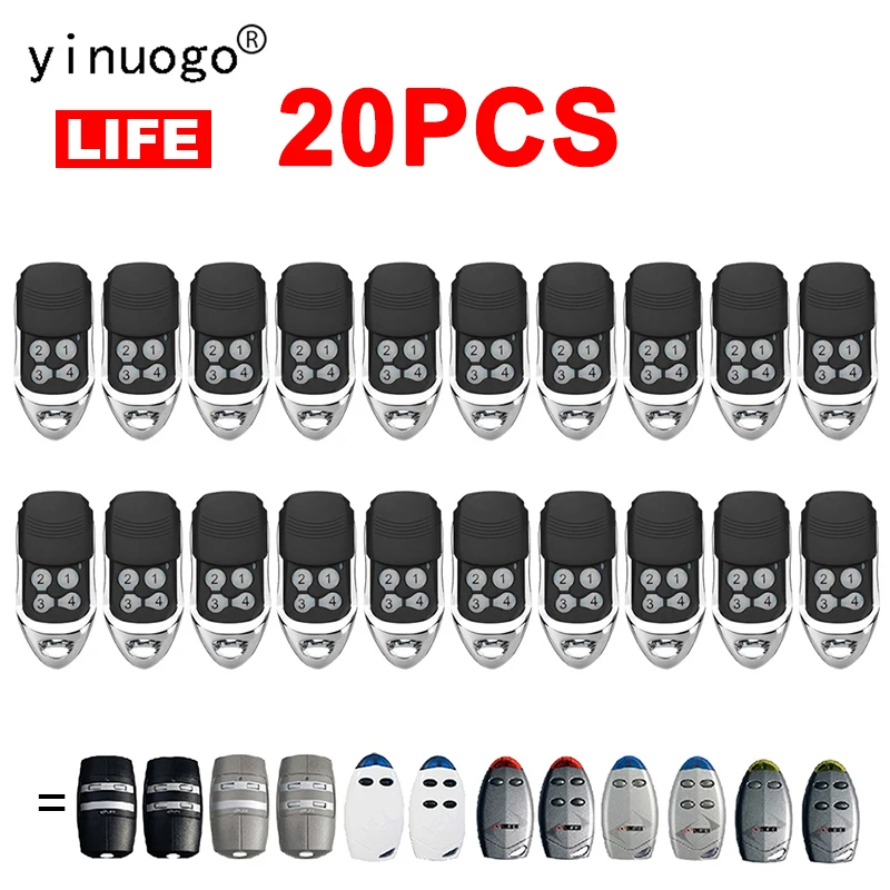 20PCS Compatible With LIFE FIDO2 FIDO4 STAR2 STAR4 BRAVO2 BRAVO4 VIP2 VIP4 VIP2R VIP4R Garage Door Openers Remote Control 433MHz
20PCS Compatible With LIFE FIDO2 FIDO4 STAR2 STAR4 BRAVO2 BRAVO4 VIP2 VIP4 VIP2R VIP4R Garage Door Openers Remote Control 433MHz