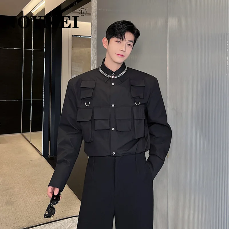 NOYMEI Heavy Industry Multi Dimensional Pocket Work Clothes Functional Outline Shoulder Pad Shirt Men Atutumn Tide Top WA2452
NOYMEI Heavy Industry Multi Dimensional Pocket Work Clothes Functional Outline Shoulder Pad Shirt Men Atutumn Tide Top WA2452