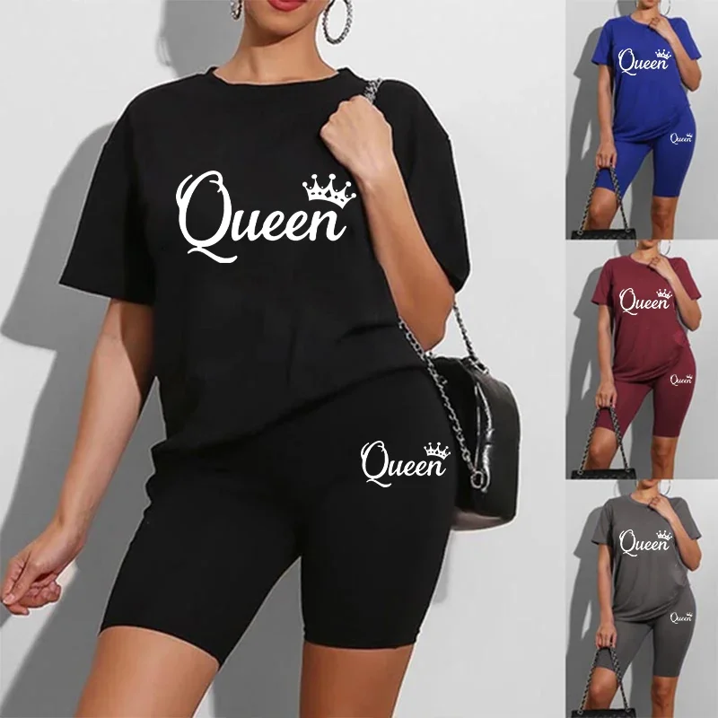 Fashion Ladies T-shirts Two Pieces Suit Summer Women O-Neck Short Suit Homewear Femme Sleepwear Elastic Waist Streetwear
Fashion Ladies T-shirts Two Pieces Suit Summer Women O-Neck Short Suit Homewear Femme Sleepwear Elastic Waist Streetwear