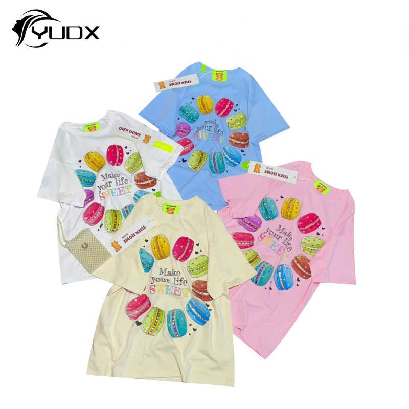 

Оригинальные новые летние женские футболки YUDX, Модные свободные футболки с коротким рукавом, повседневный пуловер с круглым вырезом, хлопковые топы