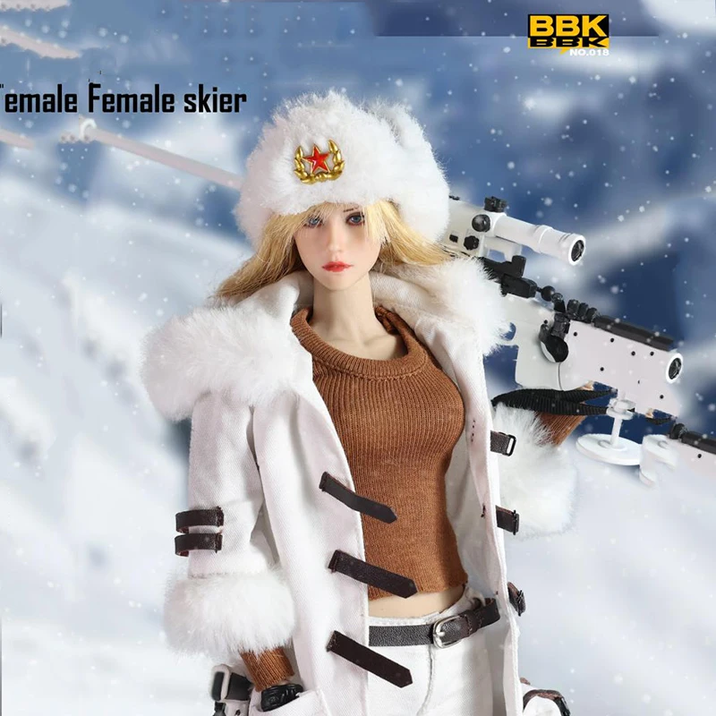 BBK BBK018 1/6 Women Soldier Snow Sniper Outdoor White Combat Suit Version Female Skier Full Set 12 Inches Action Figure Body
BBK BBK018 1/6 Women Soldier Snow Sniper Outdoor White Combat Suit Version Female Skier Full Set 12 Inches Action Figure Body