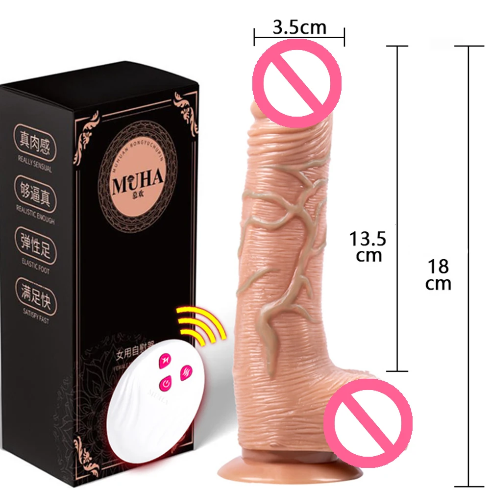 Wireless Remote Control Dildo Female Masturbation Sex Toys Telescoping Vibrator Vagina Anal Stimulator for Women Realistic Penis Wireless Remote Control Dildo Female Masturbation Sex Toys Telescoping Vibrator Vagina Anal Stimulator for Women Realistic Penis