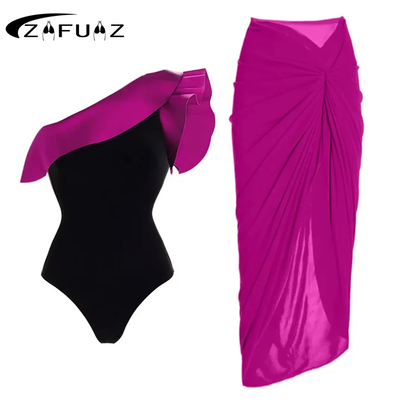 Zafuaz Yeni Retro Tek Par A Mayo Tek Omuz Strappy Mayo Bikini Bask