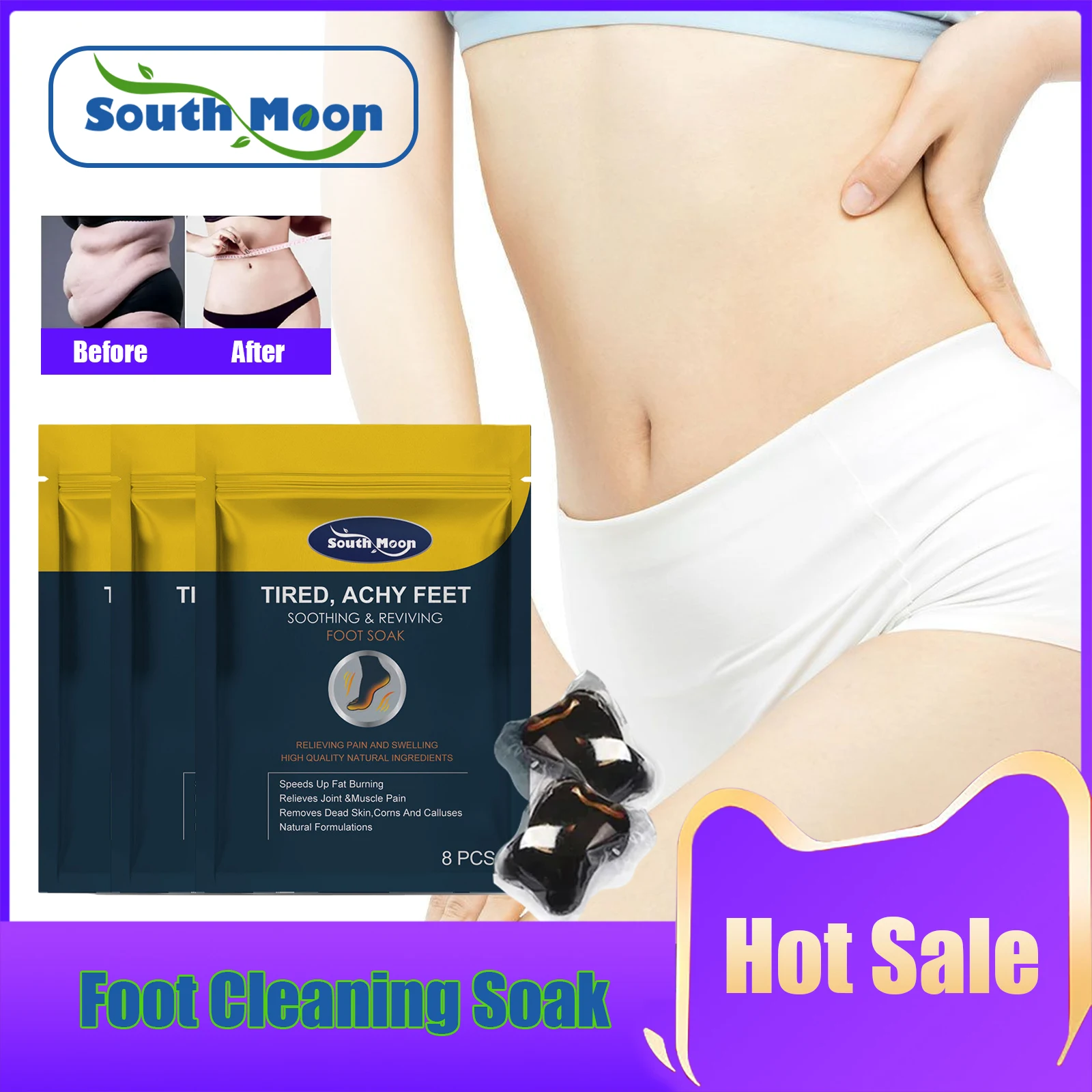 

Foot Cleansing Soak Herbal Body Soothing Slimming Detox Dehumidification Relieve Arthritis Varicose Vein Anti Fatigue Edema Care