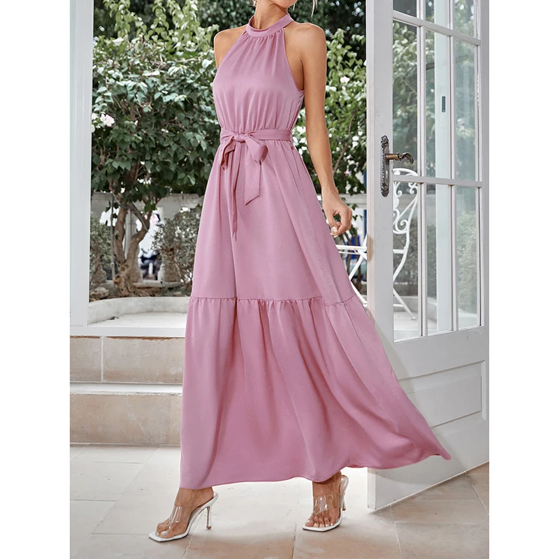 2023 Summer Women Casual Long Dress Fashion Halter Neck Strapless Elegant Waist Slim Party Evening Basic Dress Cut Green Formal
2023 Summer Women Casual Long Dress Fashion Halter Neck Strapless Elegant Waist Slim Party Evening Basic Dress Cut Green Formal