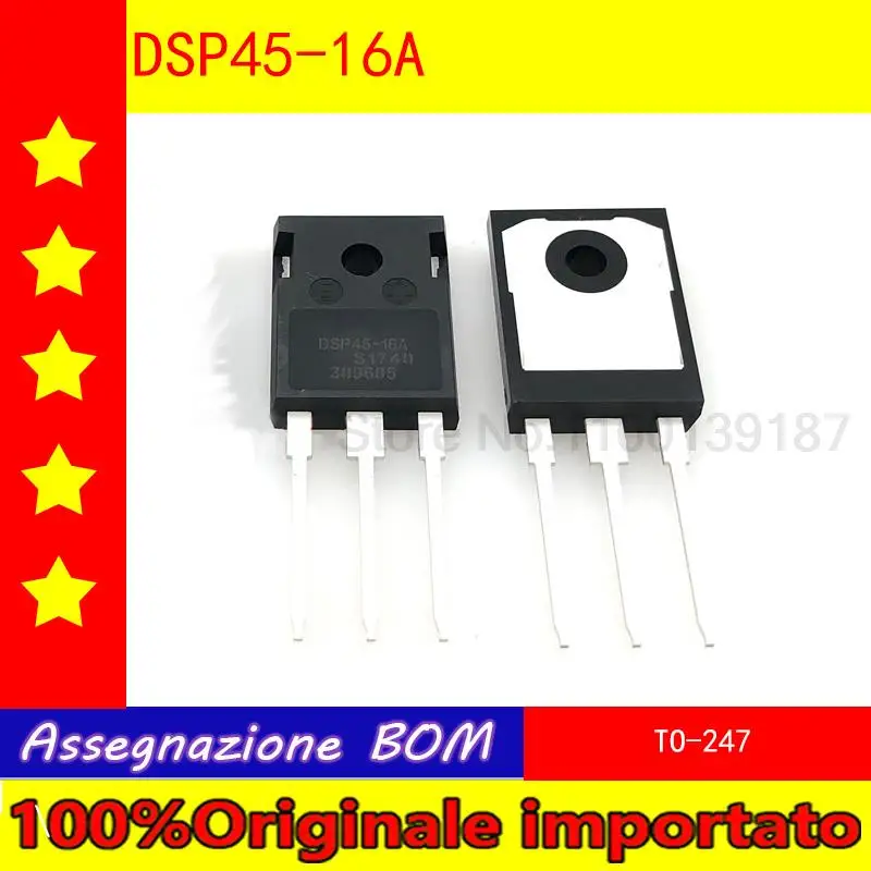 10pcs/lot DSP45-16A DSI45-16A TO-247 Fast Recovery Rectifier 45A 1600V
10pcs/lot DSP45-16A DSI45-16A TO-247 Fast Recovery Rectifier 45A 1600V
