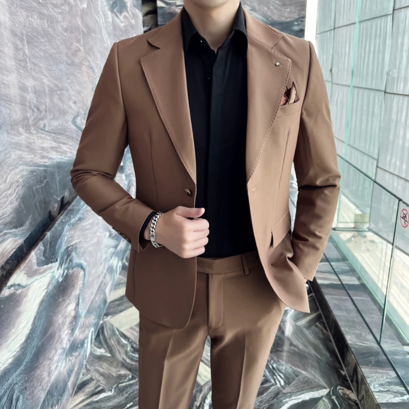(Jacket + Pants) 2 Pieces Set / 2023 Fashion New Men's Casual Boutique Business Dress Wedding Groom Suit Coat Blazers Trousers
(Jacket + Pants) 2 Pieces Set / 2023 Fashion New Men's Casual Boutique Business Dress Wedding Groom Suit Coat Blazers Trousers