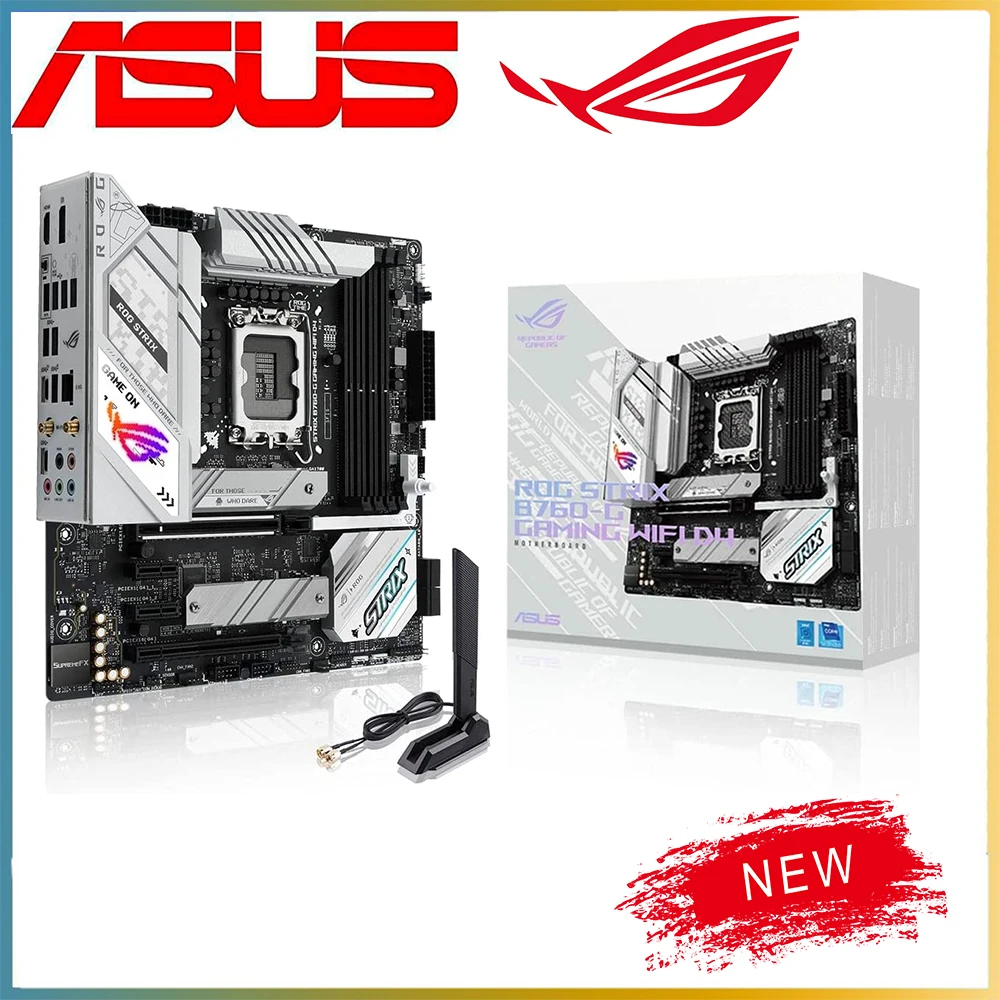 Новый B760G для ASUS ROG STRIX B760-G GAMING WIFI D5 DDR5 для Intel B760 LGA 1700 материнская плата для настольного компьютера
Новый B760G для ASUS ROG STRIX B760-G GAMING WIFI D5 DDR5 для Intel B760 LGA 1700 материнская плата для настольного компьютера
