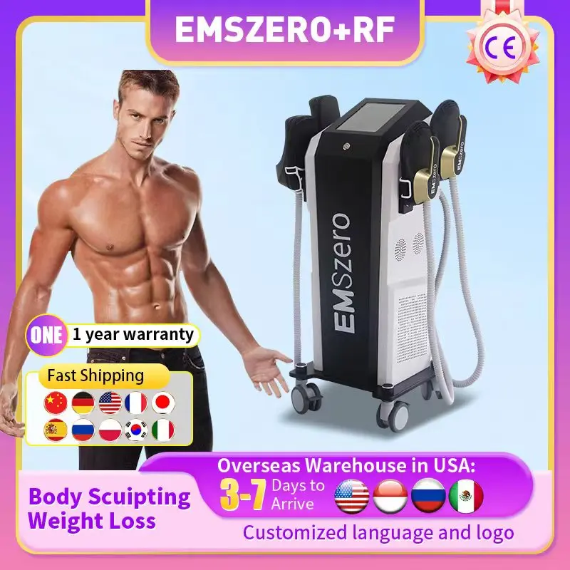 EMSzero Machine 6500W 200hz Hi-emt+RF EMS Muscle body sculpting with 4 Handles RF Pelvic Stimulation Pads Optional for Salon
EMSzero Machine 6500W 200hz Hi-emt+RF EMS Muscle body sculpting with 4 Handles RF Pelvic Stimulation Pads Optional for Salon
