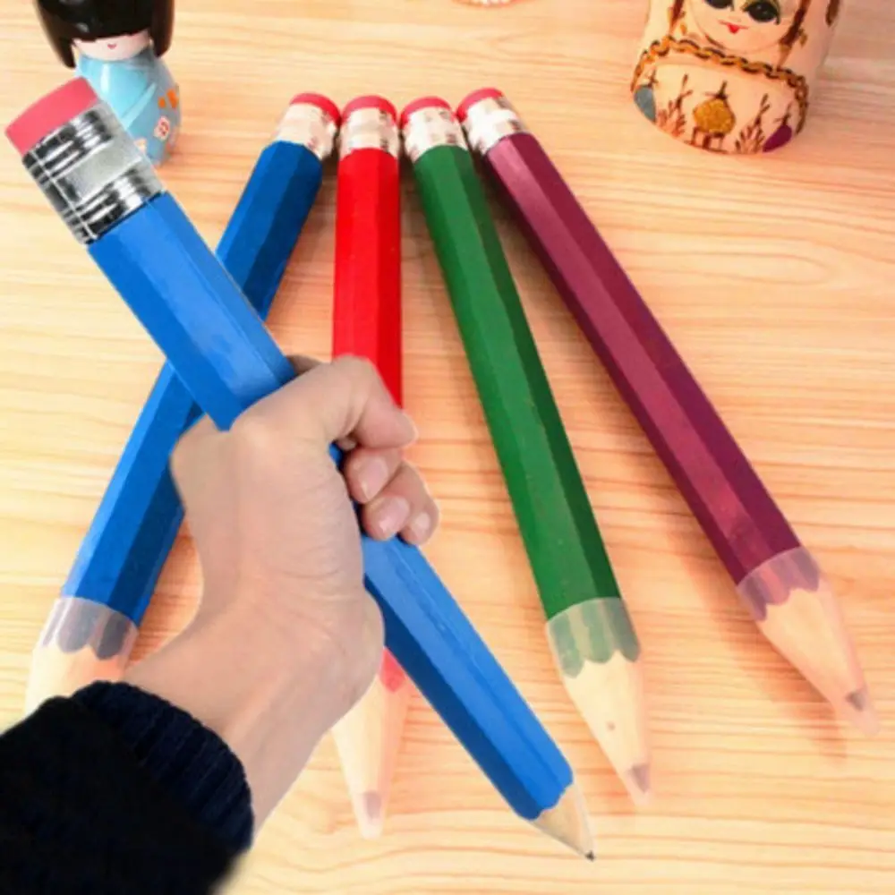 1pcs Giant Wooden Pencil With Eraser Large Stationery Novelty Children Toy Performance Prop Painter Artist Student Big Pencil
1pcs Giant Wooden Pencil With Eraser Large Stationery Novelty Children Toy Performance Prop Painter Artist Student Big Pencil