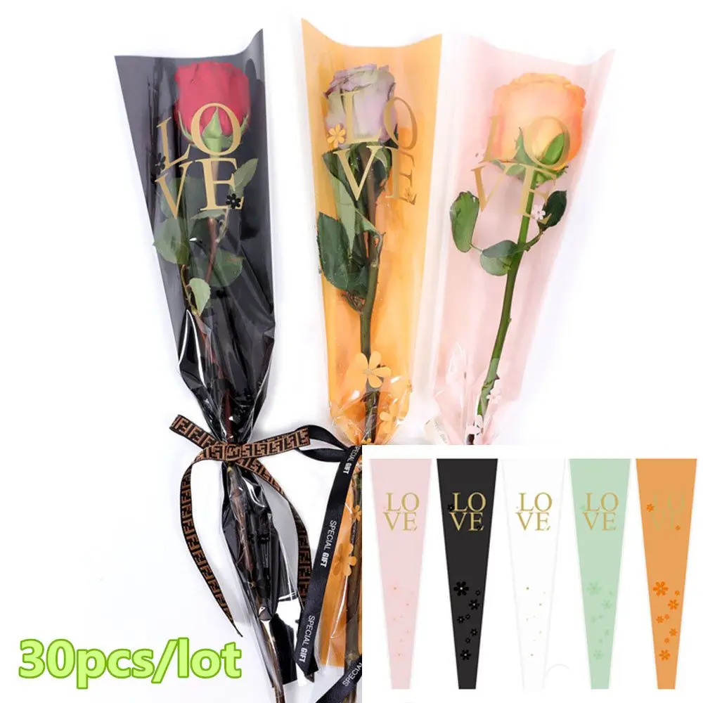 

Flower Gift Packaging Party Decor Anniversary Single Rose Branch Flower Packaging Bag Valentine's Day Mother's Day