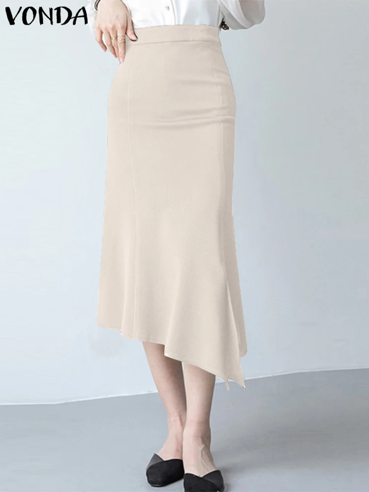 VONDA Women Elegant Midi Skirts 2023 Summer Solid Color Hip Wrap Skirt High Waist Casual Slit Irregular Hem Streetwear Bottoms
VONDA Women Elegant Midi Skirts 2023 Summer Solid Color Hip Wrap Skirt High Waist Casual Slit Irregular Hem Streetwear Bottoms