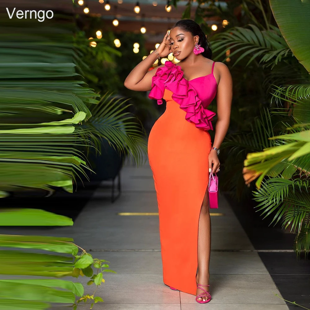 Verngo Mermaid Prom Dress Sweetheart Sleeveless Ruffles African Evening Party Gown Split Arabic Satin Formal Occasion Dress
Verngo Mermaid Prom Dress Sweetheart Sleeveless Ruffles African Evening Party Gown Split Arabic Satin Formal Occasion Dress
